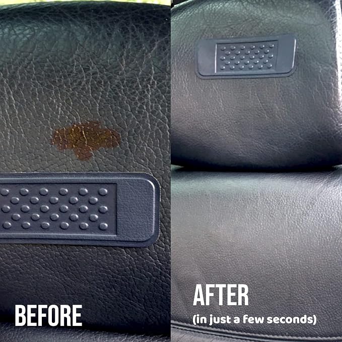 MastaPlasta Instant Self-Adhesive Premium Leather Repair Patch. Black Bandage 4" x 1.5" (10 x 4cm). DIY Upholstery-Quality Patches for Couches, Car Interiors, Bags