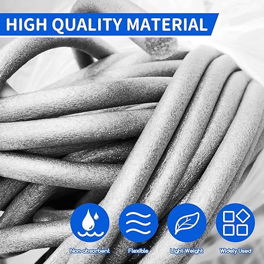 Foam Backer Rod for Gaps Concrete Crack Filler Joints Foam Gap Fillers Caulk Saver Backing Rod Concrete Filler Rope Joint Filler (2 Inch X 6.6 Feet)