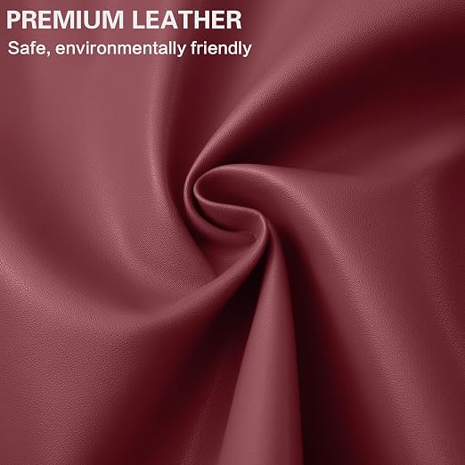 Self Adhesive Leather Repair Patch Kit, 17 in x 79 in Large Vinyl Leather Repair Tape for Furniture, Car Seat, Couch, Sofa, Chair Smooth Maroon