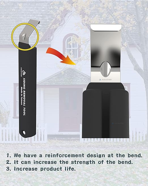 NACETURE Vinyl Siding Removal Tool 2 Pack – 7 Inch Heavy Duty Steel Hand Tool for House Siding Installation and Repair