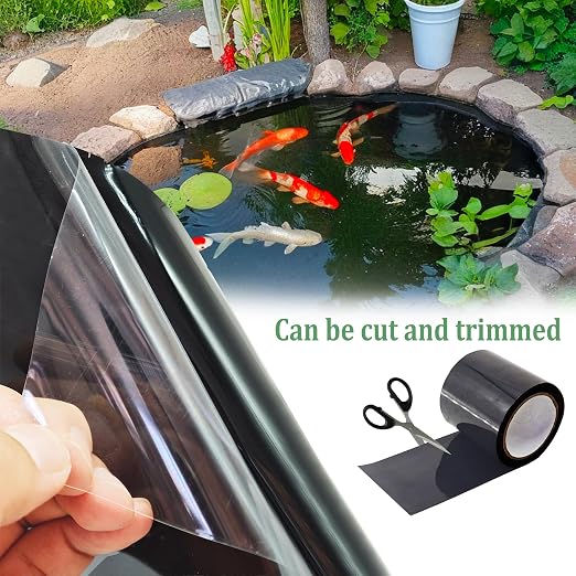Pond Liner Seam Tape Single Sided, Waterproof Pond Repair Kit Butyl Rubber for EPDM PVC Outdoor Pond Liner Leak Repair Long-Lasting Easy to Apply