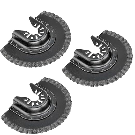 LEILUO 3 Pcs 80MM Carbide Multitool Blades for Grout Removal Universal Oscillating Tool Accessories with Storage Bag Compatible with DeWalt Dremel Milwaukee Makita and More