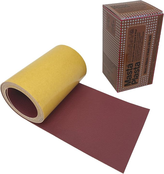 MASTAPLASTA Original Leather Repair Tape - Red 60" x 4" (150 x 10 cm). Upholstery-Quality. Quick and Easy Leather Repair Patch Self Adhesive for Couch, Leather Patches for Car Seats