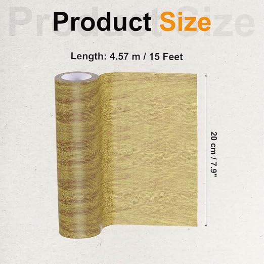 PATIKIL Wood Grain Tape 7.9" x 15 Ft, Self-Adhesive Wood Texture Repair Tape Realistic Wood Effect Contact Paper Patch for Furniture Cabinets Floor Walls Home Decoration, Brown Oak