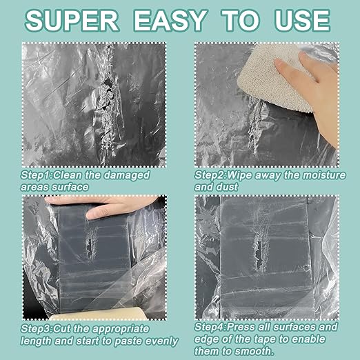 6Inch Heavy Duty Greenhouse Repair Tape 6.3Mil Thick 108Ft-UV & Waterproof PE Patch Tape for Large Cracks,Commercial Farm,Tarps-Instantly Fix Wide Holes & Tears
