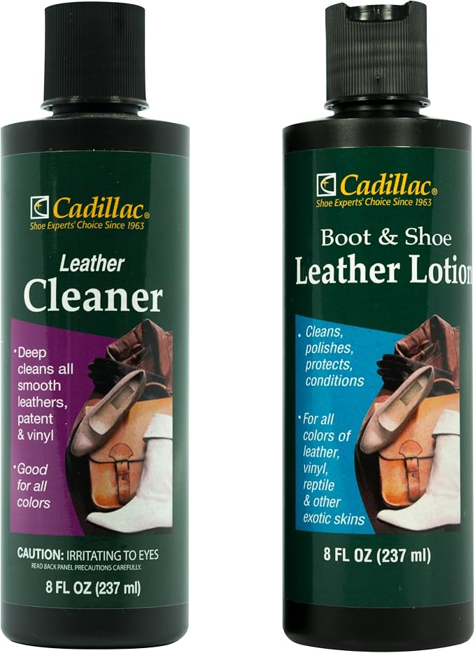 Cadillac Leather Cleaner and Boot and Shoe Conditioner Bundle