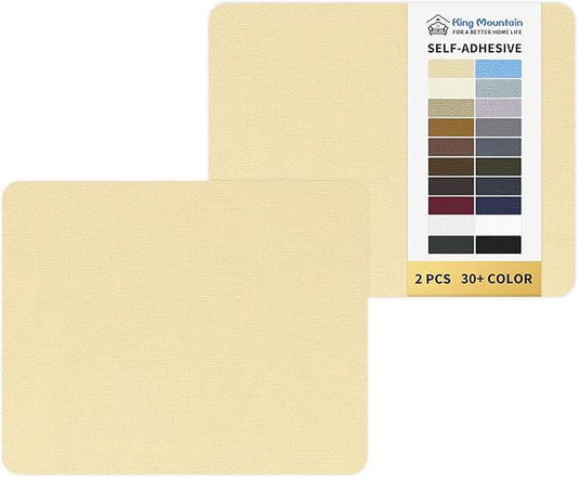 KING MOUNTAIN Canvas Repair Patch 9 x11 Inch 2 Pcs Self-Adhesive Waterproof Fabric Patch for Sofas, Tents, Furniture,Tote Bags, Car Seats (Beige)