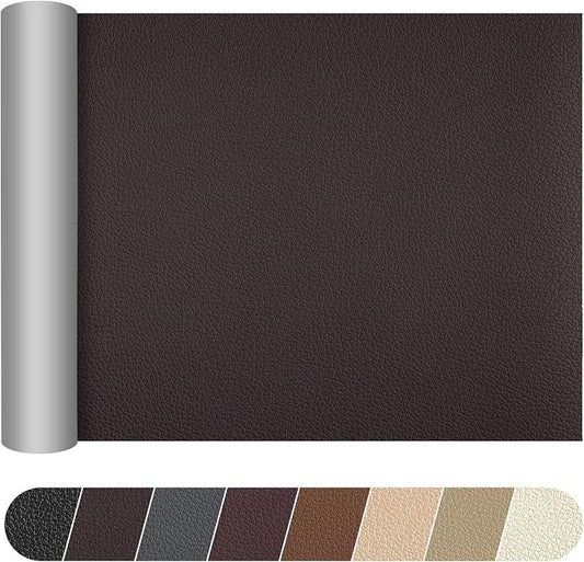 DXBULL Large Leather Repair Kit Self Adhesive Leather Tape Waterproof, DIY Leather Patch for Couches Car Seats Furniture Kitchen Cabinets Wall 47.2 x 78.7 inch (Dark Coffee)