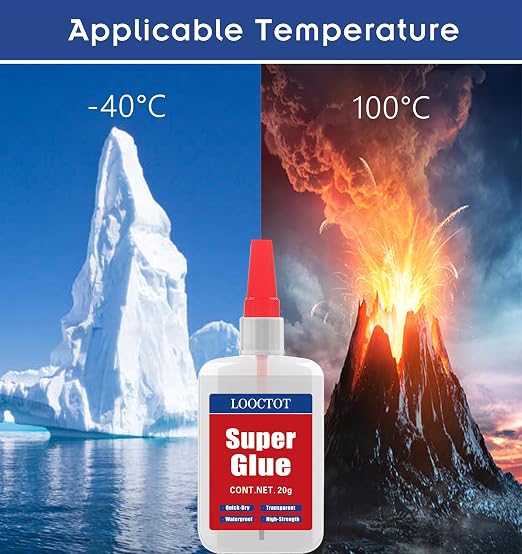 (2-in-1) Super Glue with Brush Applicator & Nozzle, 3D Printer Thick Glue for All Plastics and Fast Setting for Projects and Repairs,3000 CPS Clear Cyanoacrylate Glue, Mess Free Superglue Brush