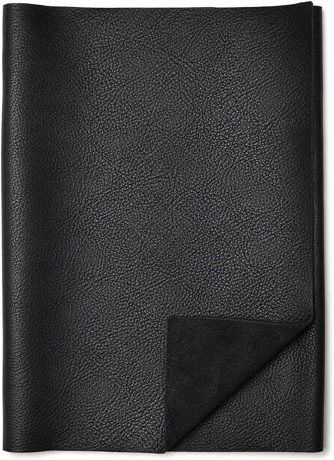Reed Leather Hides - Cow Leather for Arts and Crafts (Black, 8 inches X 11 Inches)