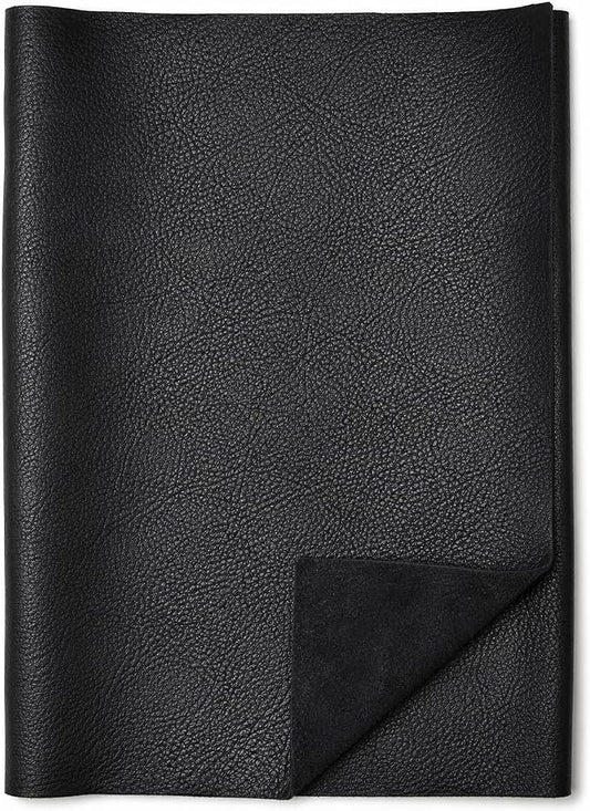 REED Leather HIDES - Cow Skins for Upholstery Crafts (100 Square Foot, Black)
