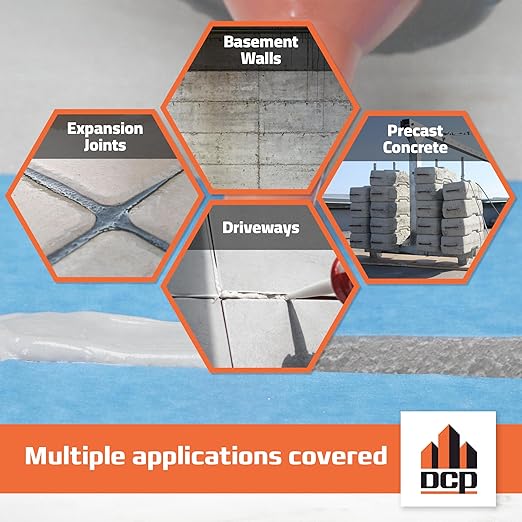 DCP Donseal PU440 Polyurethane Concrete Sealant 2 Pack– Non-Sag Concrete Caulk for Joints, Walls, Sidewalk, and Foundation, 10.1 fl. oz. Cartridge – Grey