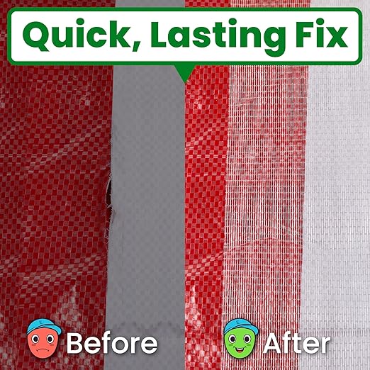 Awning Covers & Tarp Repair Tape - Waterproof Self Adhesive Patch Repair Kit | Patch Tapes for Awnings, Outdoor Canopies, Patio Window Awnings, Gazebos, Tents, RV, Canvas, Boat Covers (Clear Mesh, 5")