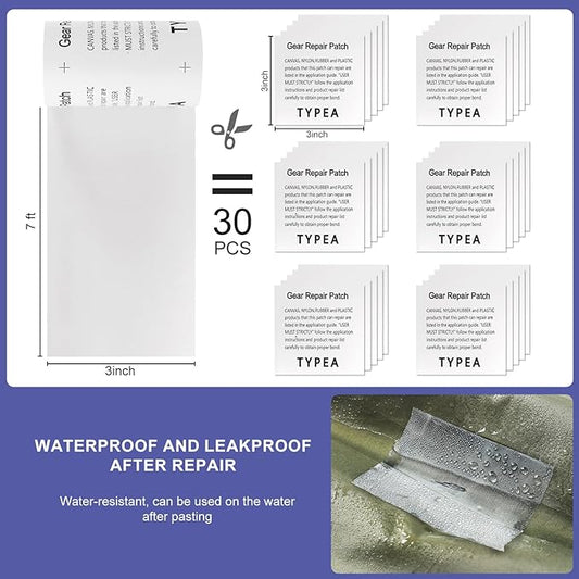 Waterproof Clear TPU Inflatable Repair Patch Kit - 3 in x 7 ft Roll Heavy Duty Repair Tape for Bounce Houses, Pool Floats, Tents, Canopy, Air Beds Vinyl Pools