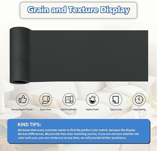 KING MOUNTAIN Canvas Repair Tape,Outdoor Gear Patch, 4×63 Inches,Waterproof,Self-Adhesive for Repairing Boat Covers,Sun Shades,Sofas,Tents,Lounge Chairs,Awnings (Dark Grey)