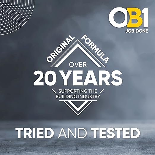OB1 Universal Caulk Sealant & Adhesive Black 10.1oz | Professional Grade Premium All-in-One Advanced Hybrid 2-in1 | Water Resistant Internal & External | Shrink Crack UV & Fade Resistant | 1 Cartridge