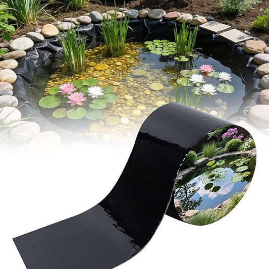 Adroiteet Pond Liner Seam Tape, 10 ft x 4 in Pond Liner Repair Kit Butyl Rubber for EPDM HDPE Outdoor Ponds Patch Single Sided Tape Leak Seal for Pond Underlayment