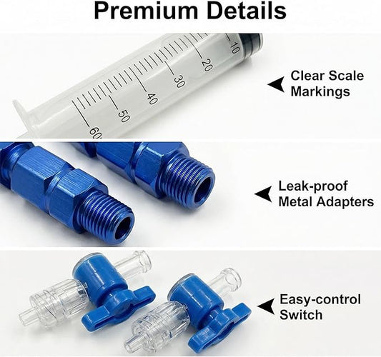 2PCS Tubeless Sealant Injector, 150ml Tire Sealant Injector for Tubeless, and a Valve Core Remover Tool
