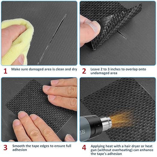 RV Underbelly Material RV Underbelly Tape, 8'' x 33' Waterproof Flex Belly Tape with Permanent Sealing Adhesive for Mobile Home, Camper Travel Trailer, Tear Repair Patch, Black