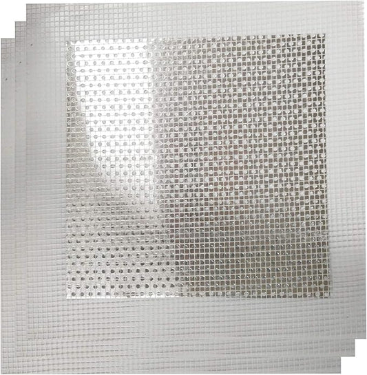 3 Pcs 6 Inch Wall Patch Repair, Drywall Repair Patch Self Adhesive Drywall Patch and Fiberglass Repair Kit, Heavy Duty Dry Wall Hole Repair Patch for Drywall Plasterboard (6 x 6 Inch)