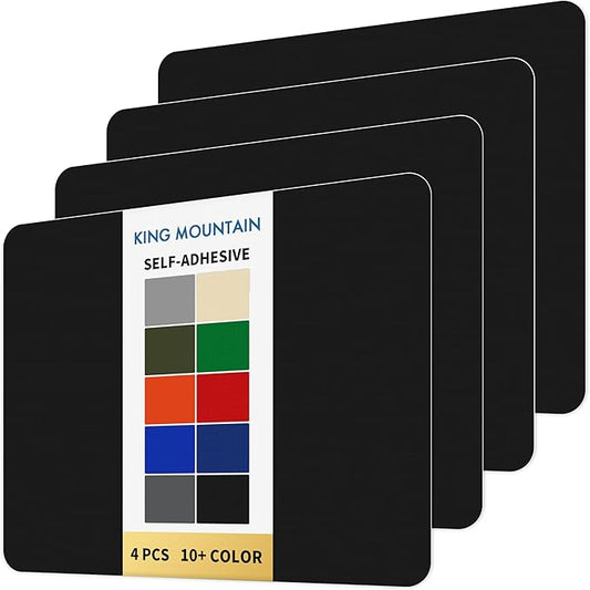 KING MOUNTAIN Self Adhesive Nylon Fabric Repair Patch, 9×11 Inches 4 Pcs, Quick Down Jacket Repair Patch, Waterproof Outdoor Gear Patch Kit for Tent,Backpacks,Umbrella, Gloves, Sleeping Bag (Black