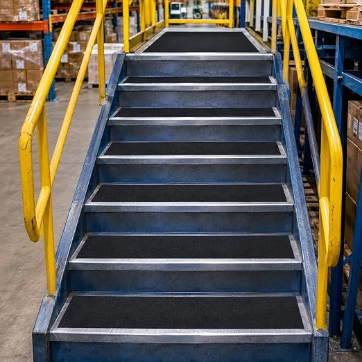 Heavy Duty 6in x 40ft Black Anti Slip Tape, 80 Grit Waterproof Non Skid Grip Tape Roll for Stairs, Ramps, Decks, Boat Decks, Floors, Warehouses & Outdoor Use
