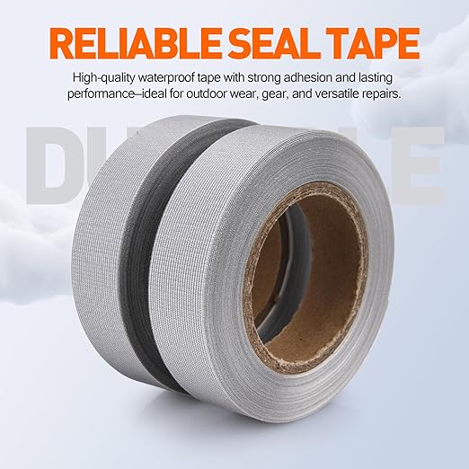 TPU Seam Sealing Tape – Waterproof Heat-Seal Fabric Repair Tape for Tents, Outdoor Gear, and Apparel, 0.79 in x 5.47 yd, Grey