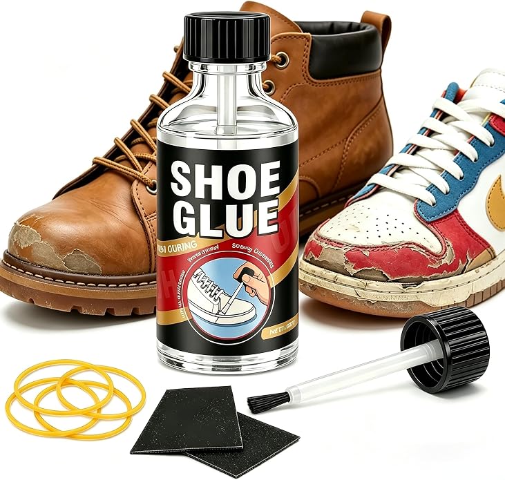 Shoe Glue, Waterproof Clear Shoe Sole Repair Adhesive, Heavy Duty Shoe Glue for Fixing Cracks and Peeling Soles on Boots, Sneakers, Leather, Rubber, and Canvas（30g）