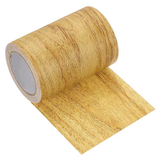 uxcell Wood Grain Repair Tape, 3.1" x 15ft Self Adhesive Wood Grain Colored Duct Tape Waterproof Repair Patch for Furniture Floor Scratch Fix, Baseboards, DIY Decor, Golden Pine