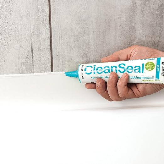 Clean Seal Active Enzyme Caulk, Kitchen & Bath, Almond, 6oz. (Pack 1) (Pack of 2)