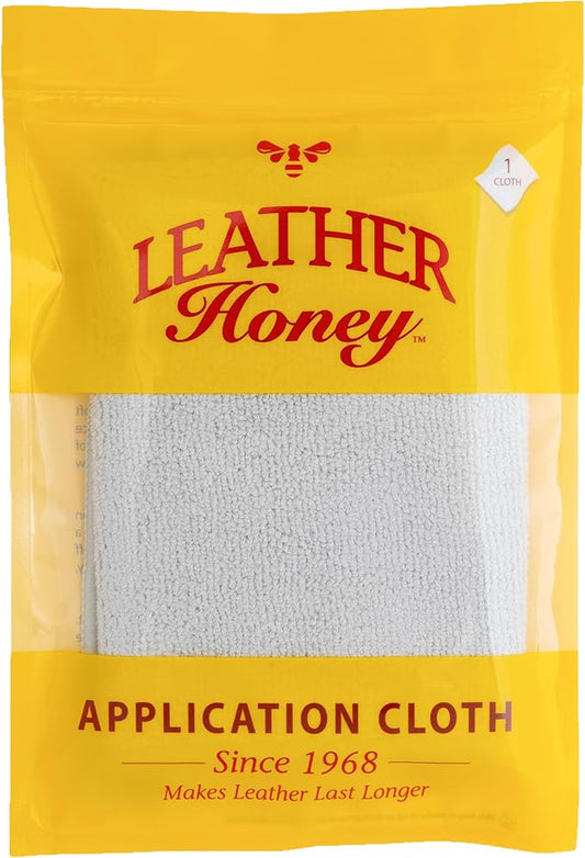 Leather Honey Lint-Free Application Cloth: Microfiber Cloth for Use with Leather Conditioner and Cleaner. Made in The USA Since 1968