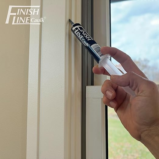 – Acrylic Urethane Elastomeric Sealant – Pre-Filled Precision Caulk Gun – Clear – 1 oz Tube – Flexible & Durable Sealant for Trim, Baseboards, and Small Cracks *Dries Translucent