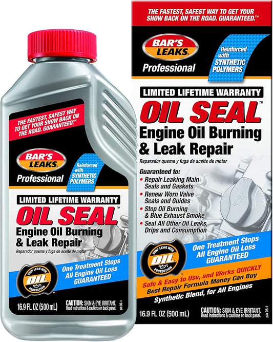 Bar's Leaks OS-1 Oil Seal Engine Oil Burning and Leak Repair, 16.9 oz.