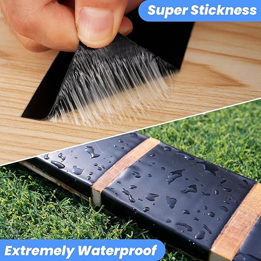 TAPEBEAR Joist Tape for Decking 2inch x16feet, Joist Tape Butyl Sealant Tape Waterproof Weather Resistant Flashing Tape Anti-Corrosion for RV Roof, Wood Decks Beams Rim, 6Rolls