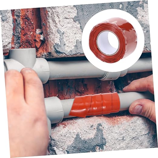 Flexible Silicone Rubber Sealing Tape Leak Repair Wrap for Pipes Buckets Faucets Compression Resistant Weatherproof Plumber Sealant for Water Joints and Heating Connections