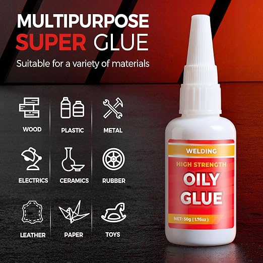 3 Pcs Oily Glue Welding Glue High Strength Strong Adhesion 5.3oz/150g | Super Glue Magic Glue Instant Adhesive Universal Glue for Metal Plastic Wood Glass Ceramics Leather Household Shoe Repair