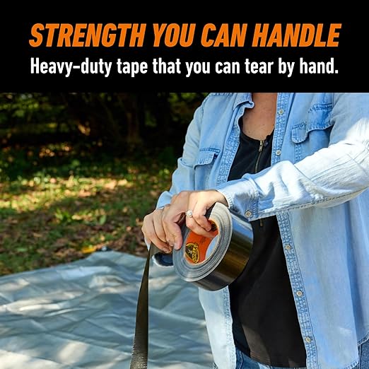 Gorilla Duct Tape, Black Tape, 1.88" x 35 yd (Pack of 1) - Heavy Duty and Weather Resistant for Indoor or Outdoor