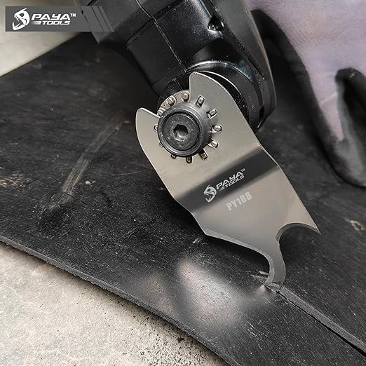 Multitool Saw Blades, Oscillating Multi Tool Hook Knife Blade for Cutting Roofing Shingles, PVC Carpet,Cardboard and Other Soft Materials (5-Pack)