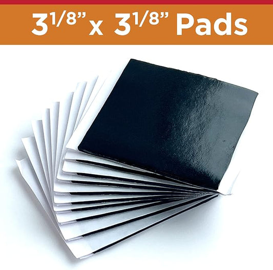 Radiant Solutions Company Butyl Tape Pads for Heat Tape Clips - Sealant Pads Made To Last & Easy Installation - Use for Roofing (Large) - 10 Pack