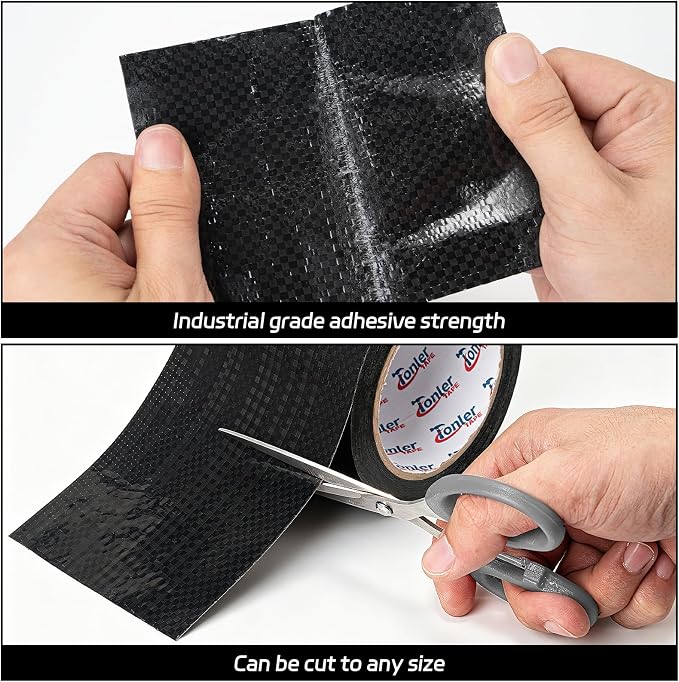 RV Underbelly Tape, Waterproof Flexible Permanent Sealing Adhesive Patch, Heavy Duty Tear Repair Tape for Mobile Home, Camper and Travel Trailer（4" x 66' ）