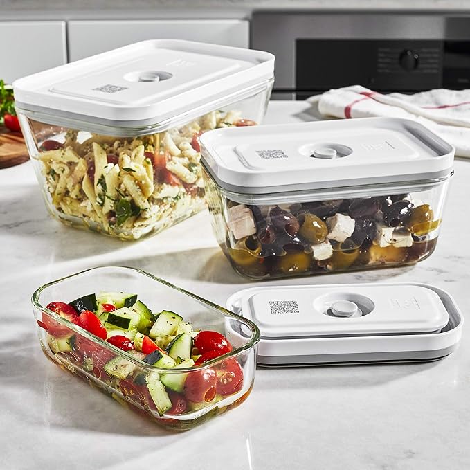 ZWILLING Fresh & Save 3-pc Glass Food Storage Container, Meal Prep Container- Assorted Sizes