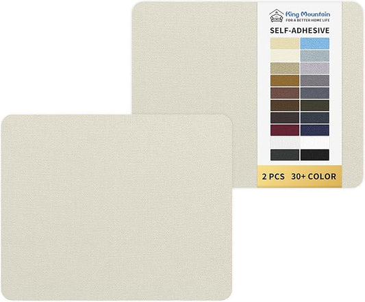 KING MOUNTAIN Canvas Repair Patch 9 x11 Inch 2 Pcs Self-Adhesive Waterproof Fabric Patch for Sofas, Tents, Furniture,Tote Bags, Car Seats (Rice Coffee)