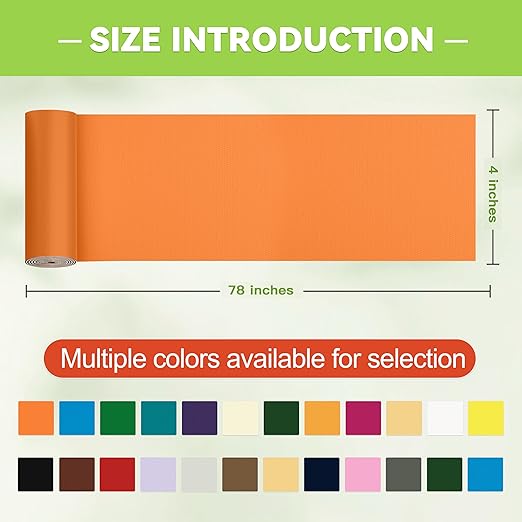 TIANLDD 4x78in Waterproof Repair Tape for Boat Covers,Tents,Tarp,RV Awning，Fabric Repair Tape(Orange)