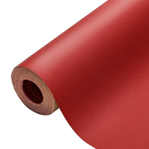 Leather Repair Patch 17.3 x 117 Inch Self Adhesive Leather Repair Kit for Couch Car Seat Furniture Sofa Chair, Faux Leather Fabric Roll Leather Furniture Repair Kit