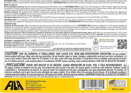 FILA Surface Care Solutions, DETERDEK PRO Cementitious Grout Haze Remover, 1 GAL