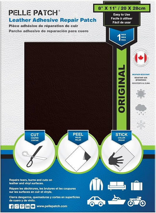 Leather Sofa Repair Kit - 25 Colors Available - Original 8x11 - Wine