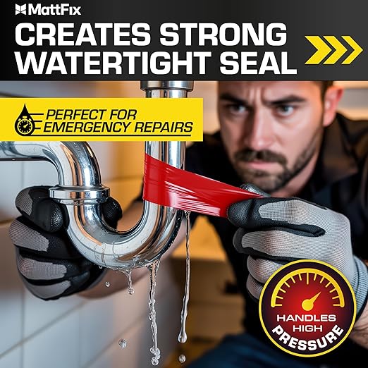 Self Fusing Silicone Tape – 1" x 10' – Waterproof Tape for Emergency Repairs – Weatherproof, Heat and Chemical-resistant – For Plumbing, Pipes and Hoses repairs, Automotive, Electrical & Outdoor Use