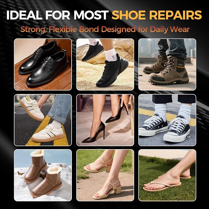 Shoe Glue, Waterproof Clear Shoe Sole Repair Adhesive, Heavy Duty Shoe Glue for Fixing Cracks and Peeling Soles on Boots, Sneakers, Leather, Rubber, and Canvas（30g）