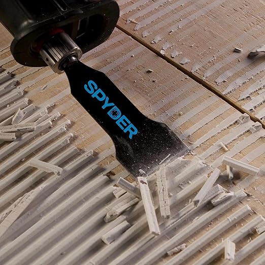 Spyder 6-Inch Scraper Blade Attachment for Reciprocating Saws, for Removing Rubber-Backed Carpet and Other Soft Materials Over Large Areas (00321)