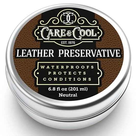 Care & Cool Ultimate Leather Conditioner and Protector (6.8 oz). Waterproofs, Restores, and Heals Your Shoes, Boots, Purses, Jackets, Couch, and Furniture. Setting the Standards Since 1976.